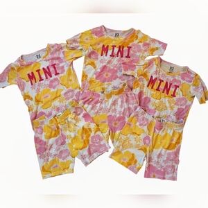 PJ Place By Children's Place Girls  Floral Pajama Set Pink and Yellow Size 6-7
